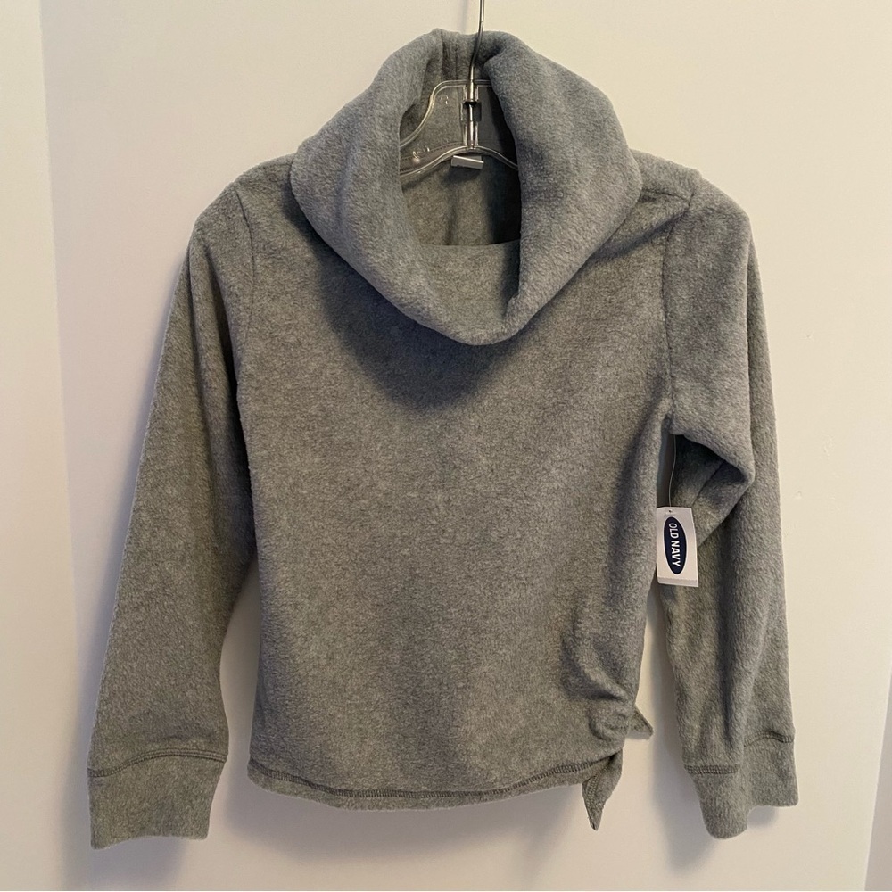 Old Navy Girl's Mico Performance Fleece Funnel-Neck Tunic Gray Size S (6-7) NWT